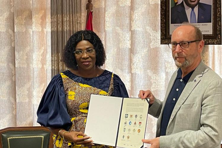 Accra Signs World Book Capital Charter.