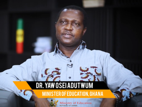 Interview with Dr Yaw Osei Adutwum, Minister of Education, Ghana, Accra World Book Capital Bid, 2023 