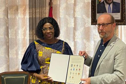 Accra Signs World Book Capital Charter.